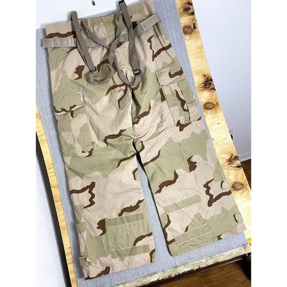 Military Chemical Protective Pants Men Large/Regular Suspenders Chocolate Camo - Picture 9 of 14